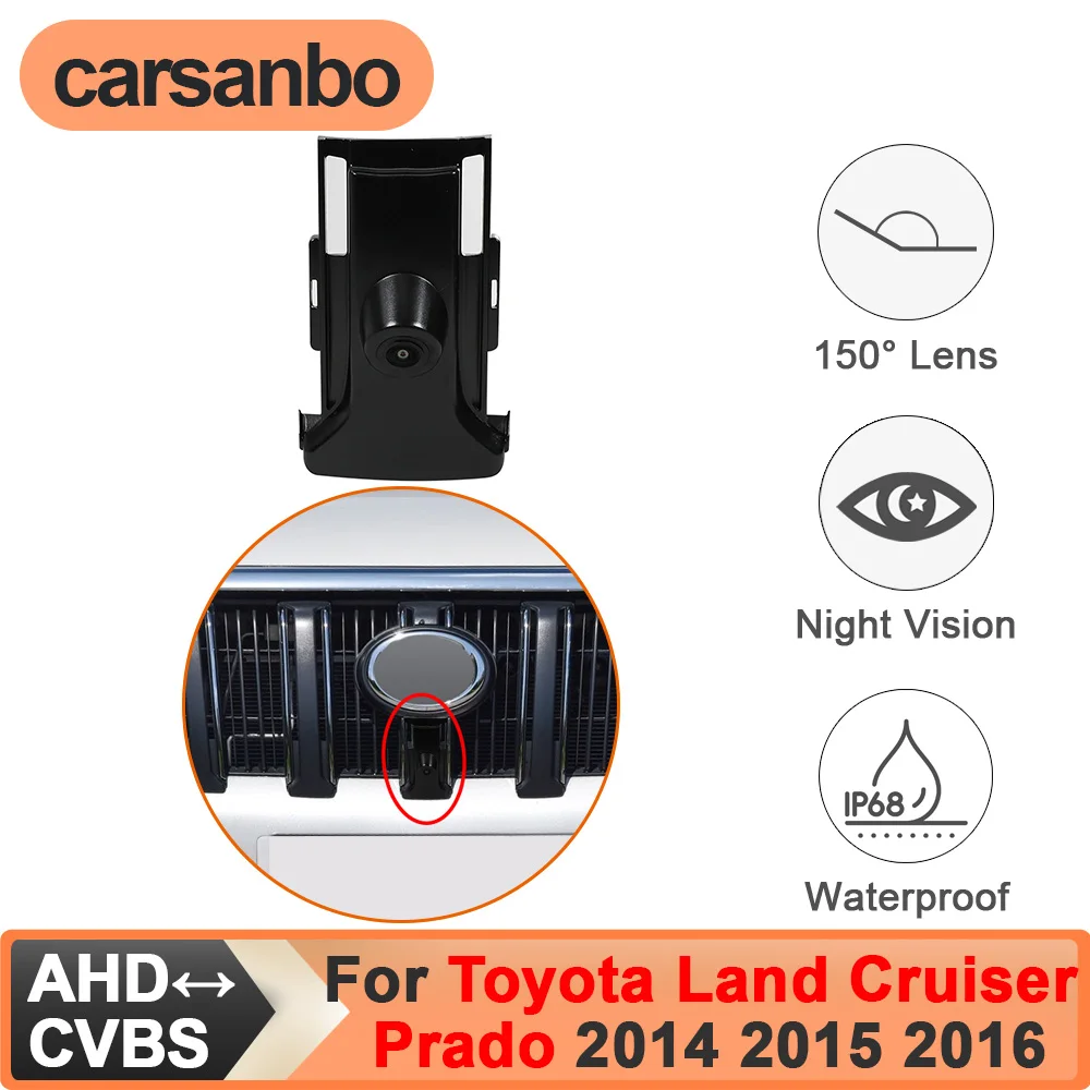 

Carsanbo For Toyota Land Cruiser Prado 2014 2015 2016 Car Front View Camera CCD AHD 150 Deg Night Vision Fisheye Lens Waterproof