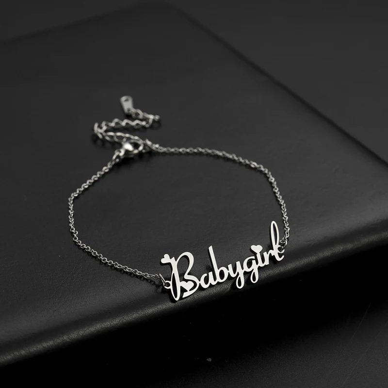 Fishhook Personalized Bracelet Custom Multi-name Name Family Bangle Gift For Women Man Kid Child Stainless Steel Jewelry