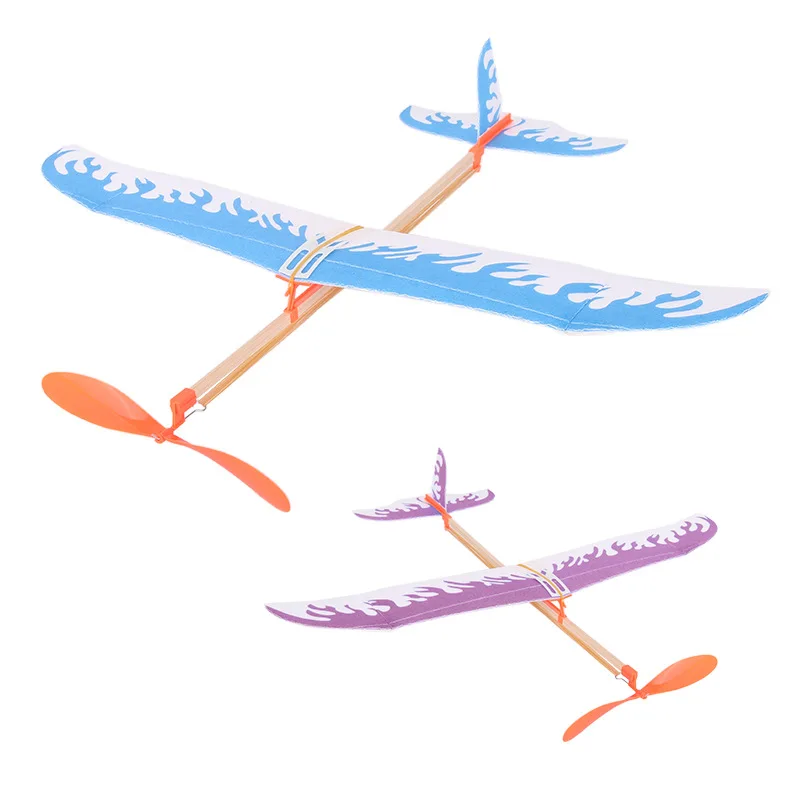 Rubber Band Power Airplane Gift DIY Flying Glider Kids Plane Toys Plane Model Children\'s Science Education Tool