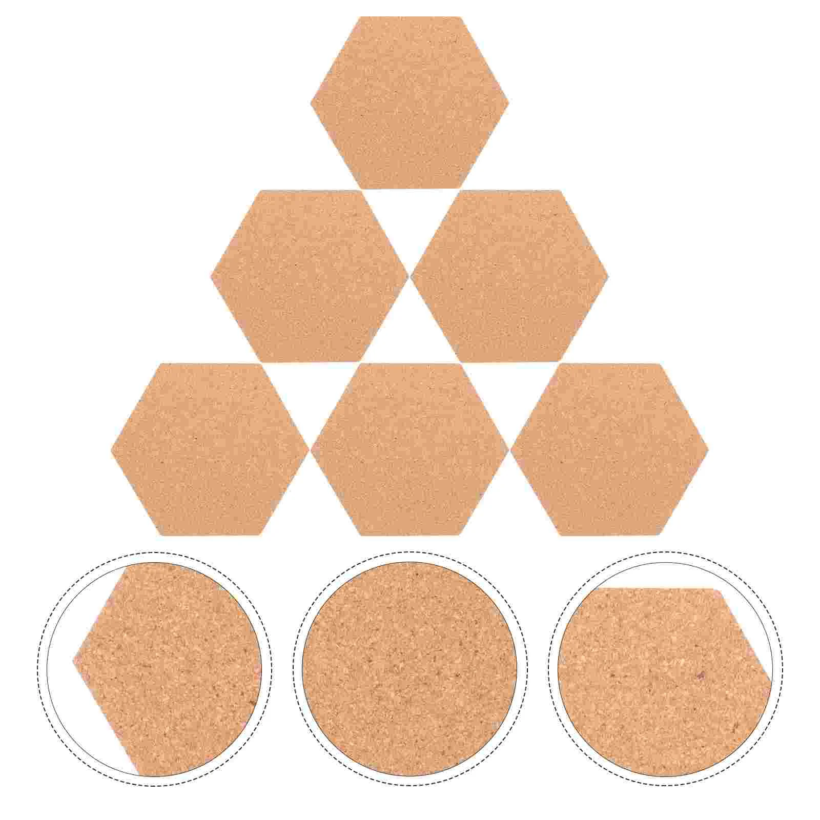 Bulletin Board Hexagonal Corkboard Office for Poster Pins Announcement Message Boards