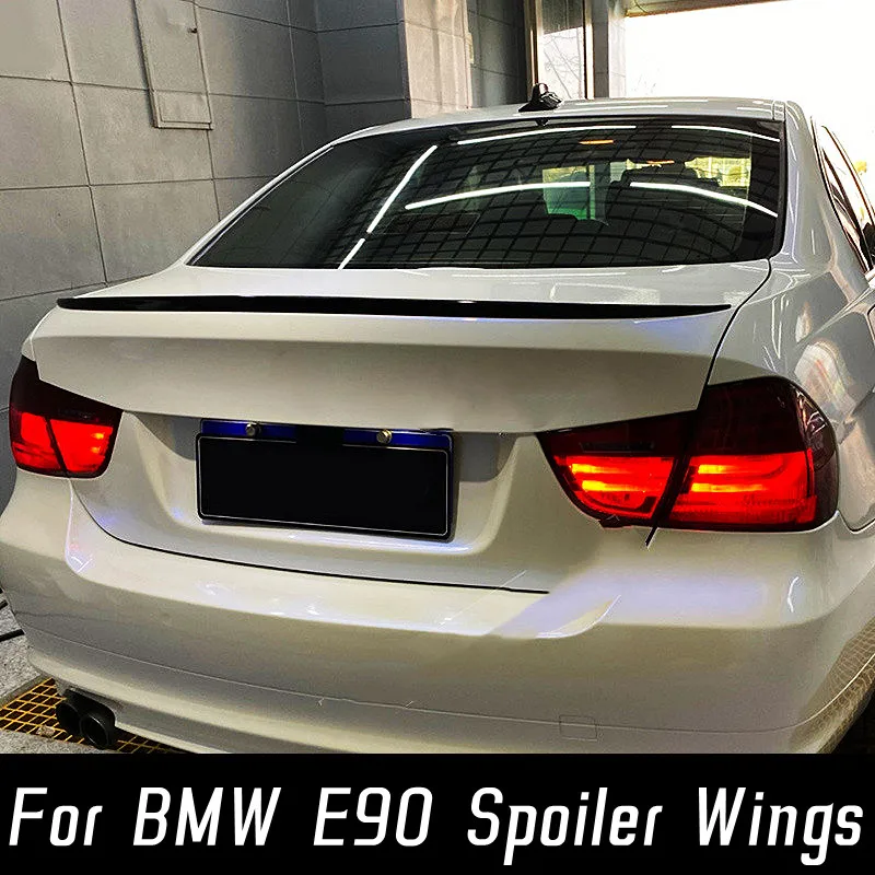 

For BMW 3 Series E90 320i 325i 330i M3 Style ABS Black Carbon Rear Trunk Lid Ducktail Spoiler Wings Exterior Accessories Tuning