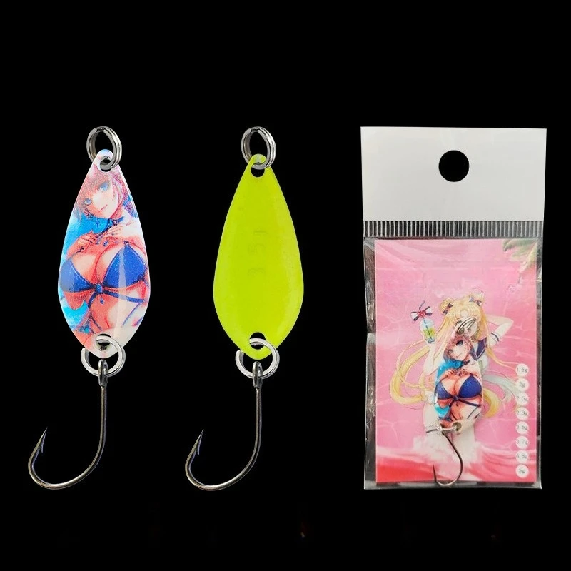 

5pcs Double Sided Color Metal Casting Area&Stream Trout Fishing SpoonsLuresBaits Metal Single Hook Ultralight Pesca Spinner Bait