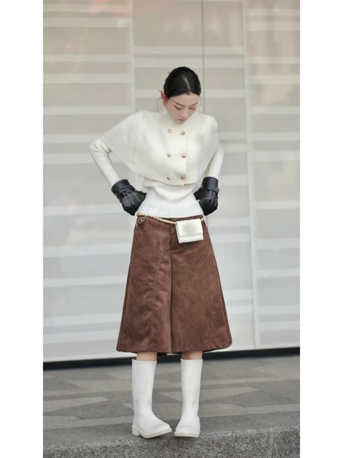 

Простой женский комплект Ele Long Sve, скрывающая мясная накидка, привлекательная двухсекционная ранняя осень, новинка Sle Base irt