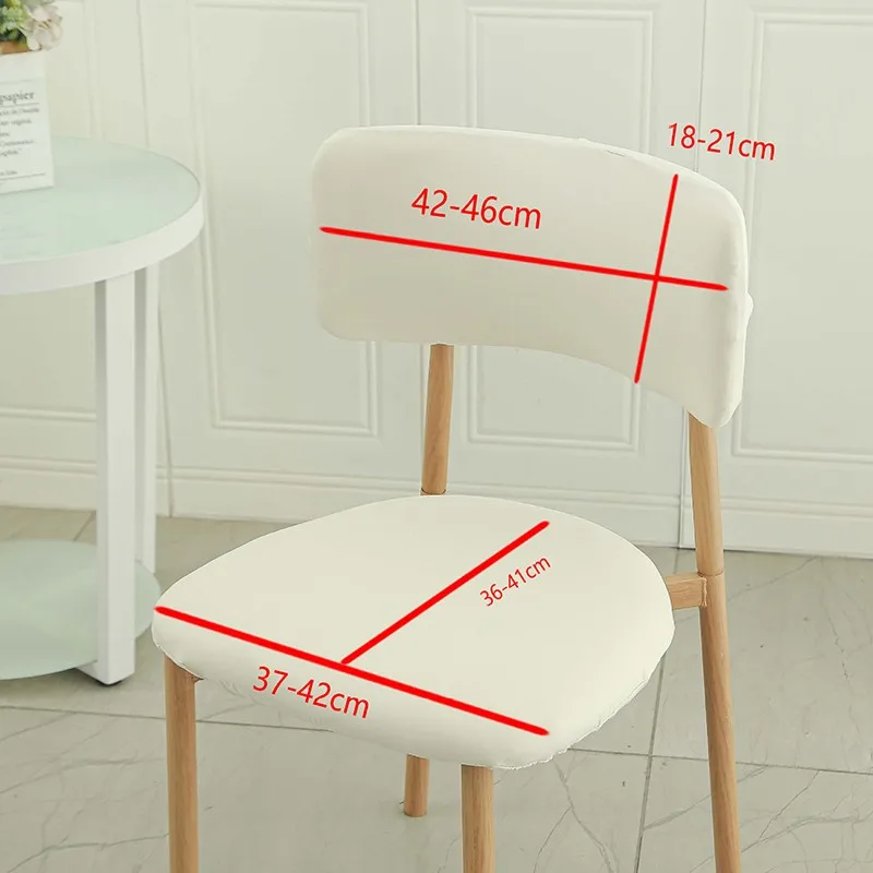 1PC Wood Dining Chair Cover Elastic Slipcovers Chair Backrest Protector Cover Elastic Seat Cover For Restaurant Dining Room