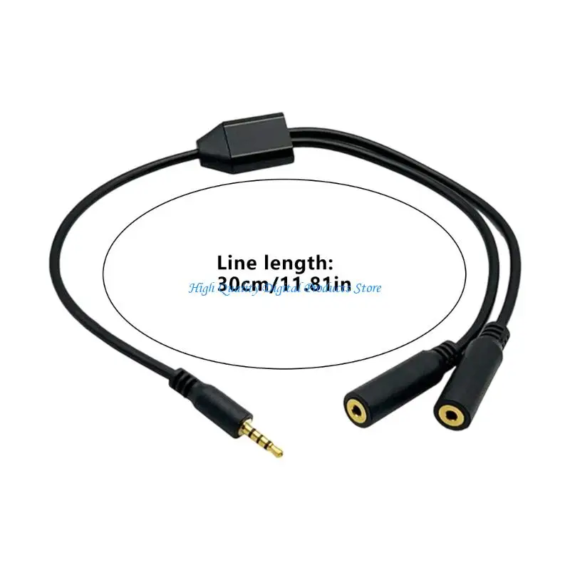 U2JE Double Port 2.5mm TRRS Audios Cable Gold Plated Connectors Compactly Design for Headsets Microphones Speaker Systems view 6