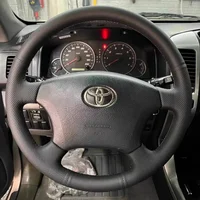 DIY protector para volante de coche de cuero de microfibra para Toyota Land Cruiser Prado 120 Tacoma 4Runner Hilux Highlander Interior de coche