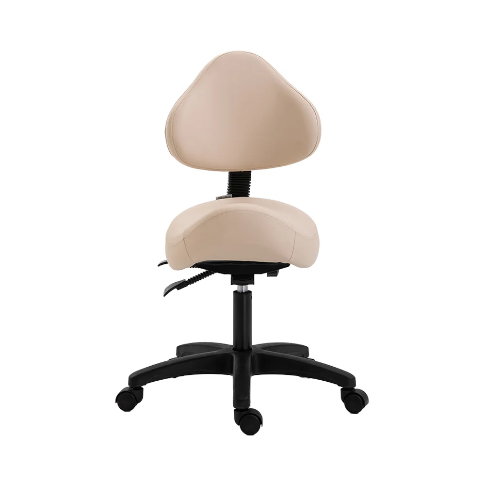 Professional Heavy Duty Hydraulic Salon Saddle Stool Chair Backrest Dentist Dental Spa Massage Clinic Barbershop Suitable Metal