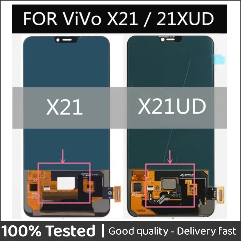 

For vivo X21 X21A X21UD X21UDA LCD Display Touch Screen Digitizer Glass Lens Assembly Replacement