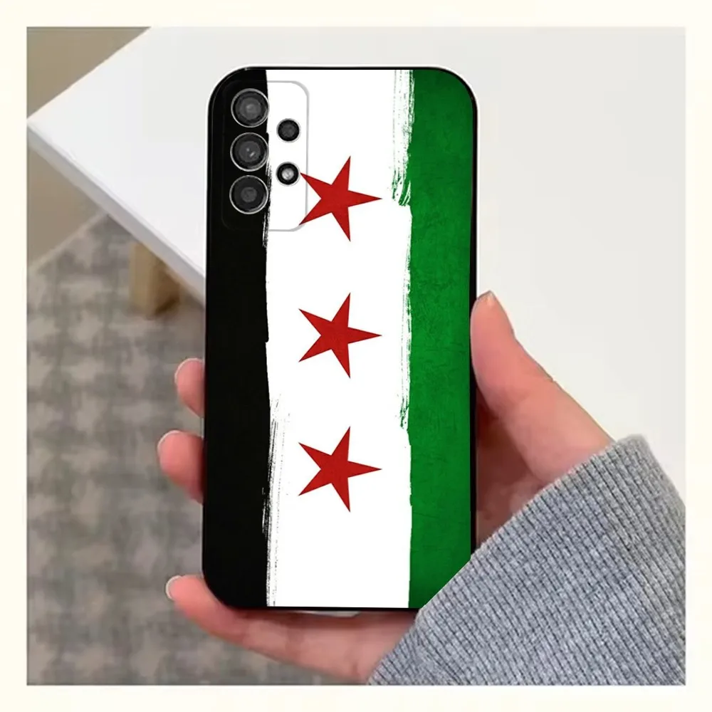 Syrian Revolution F-Flag Phone Case For Samsung S25,S24,S23,S22,S20,S21,S10,Ultra,Plus,Lite,FE,Soft Silicone Black Cover