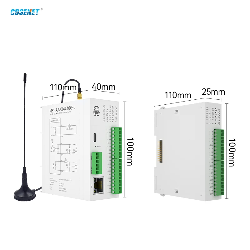 RS485 RJ45 LoRa Analog Switch Acquisition Distributed Remote Wireless IO Module CDSENT M31 Series Host Expansion Modbus TCP/RTU
