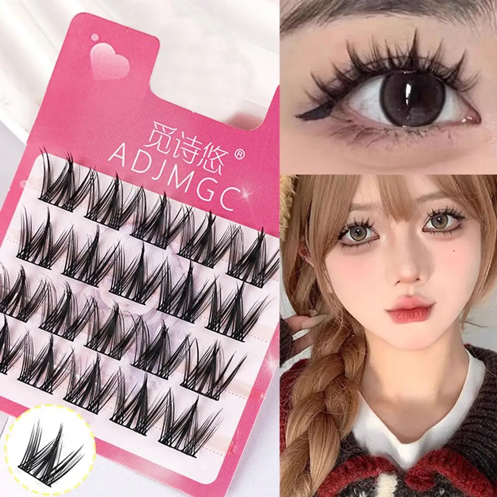 Diy vários estilos cílios postiços 4 linhas tamanho de viagem cílios segmentados grosso individual cluster cílios extensões ferramenta de maquiagem