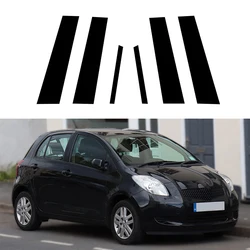 Fit For Toyota Yaris XP90 5-Door Hatchback 2006-2011 Glossy Black Door Side Pillar Posts Window Sticker Decoration Cover