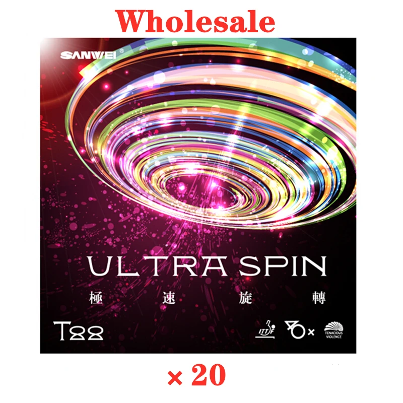 

20 шт. оптовая продажа SANWEI T88 ультра вращающаяся резинка для настольного тенниса полуклейкая резинка для скоростных тренировок прыщи в губке
