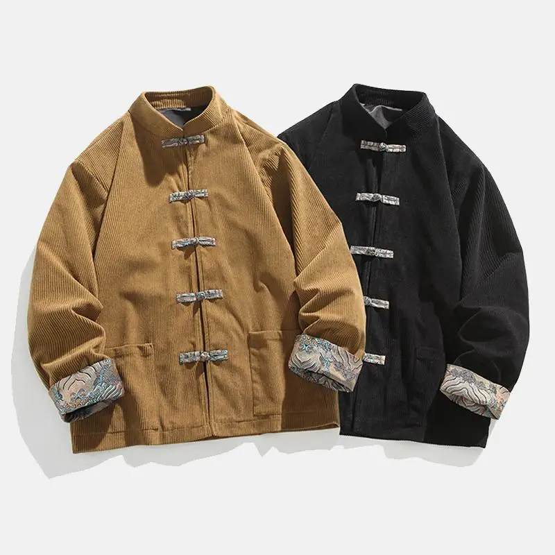 

Новое китайское повседневное бархатное пальто, мужское весенне-осеннее модное цветное костюм Blo Tang Jaet Zhongan, костюм на одной пуговице