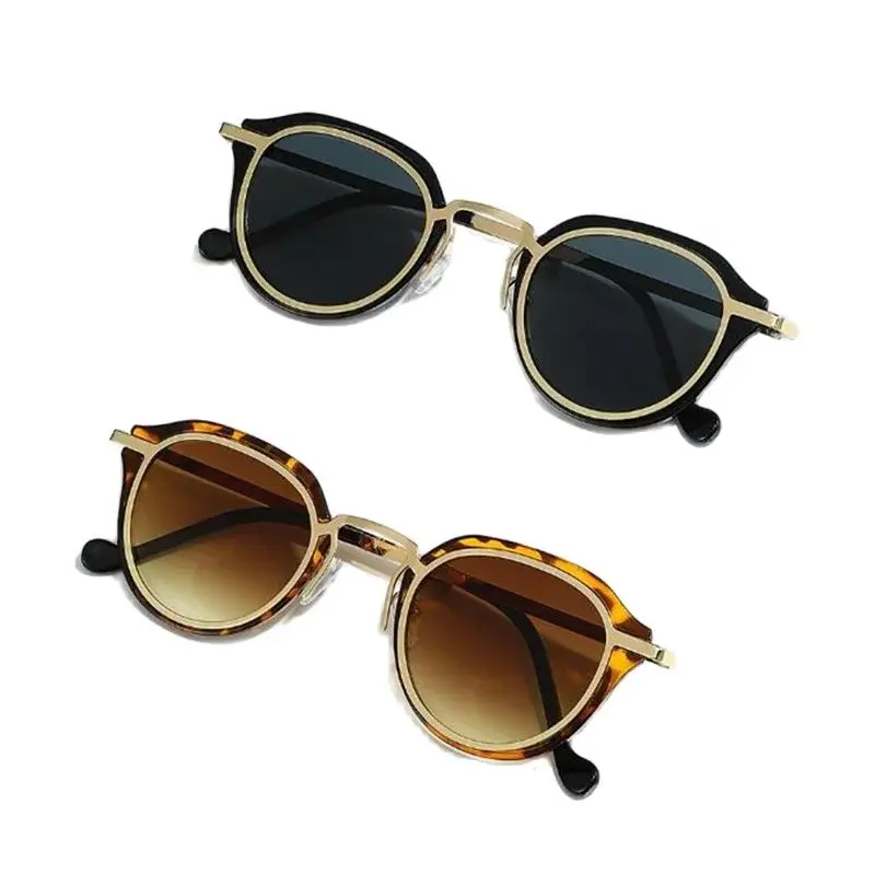 Fashion Sunglasses Unisex Oval Sun Glasse Anti-UV Spectacles Retro Eyeglasses Business Ornamental Refinement Google