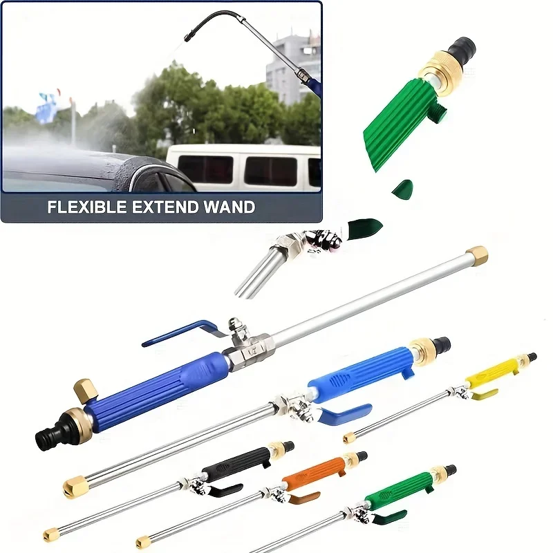 Haushalt Hochdruck Auto Waschen Wasser Halte Schlauch Wasser Rohr Set, Auto Waschen Artefakt Pinsel, Auto Kupfer Spritzpistole Kopf Werkzeug # Farbe:b