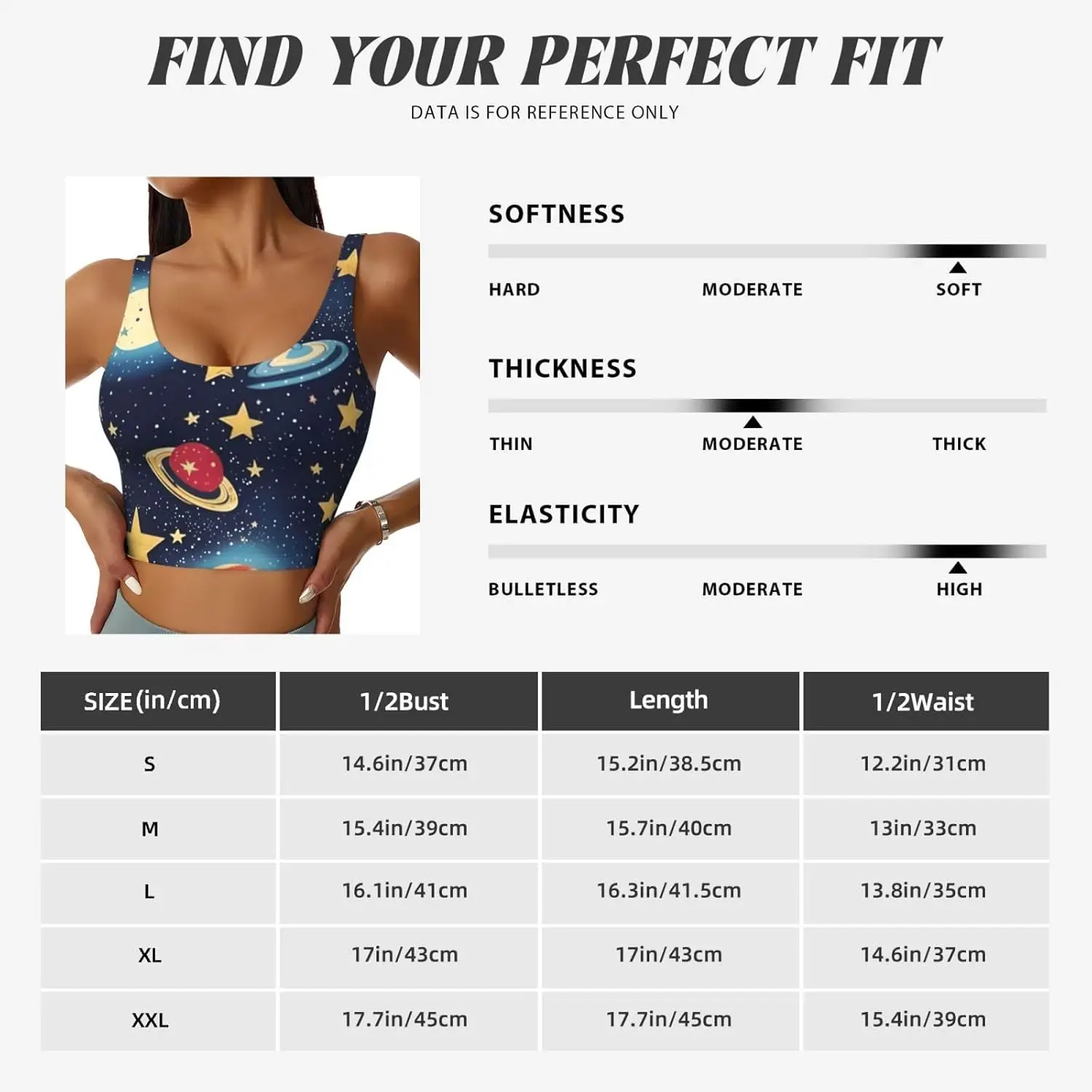 سترة رياضية بدون أكمام للسيدات بطباعة مساحة السماء المرصعة بالنجوم، سترة يوجا خفيفة الوزن مع حشوة قابلة للإزالة