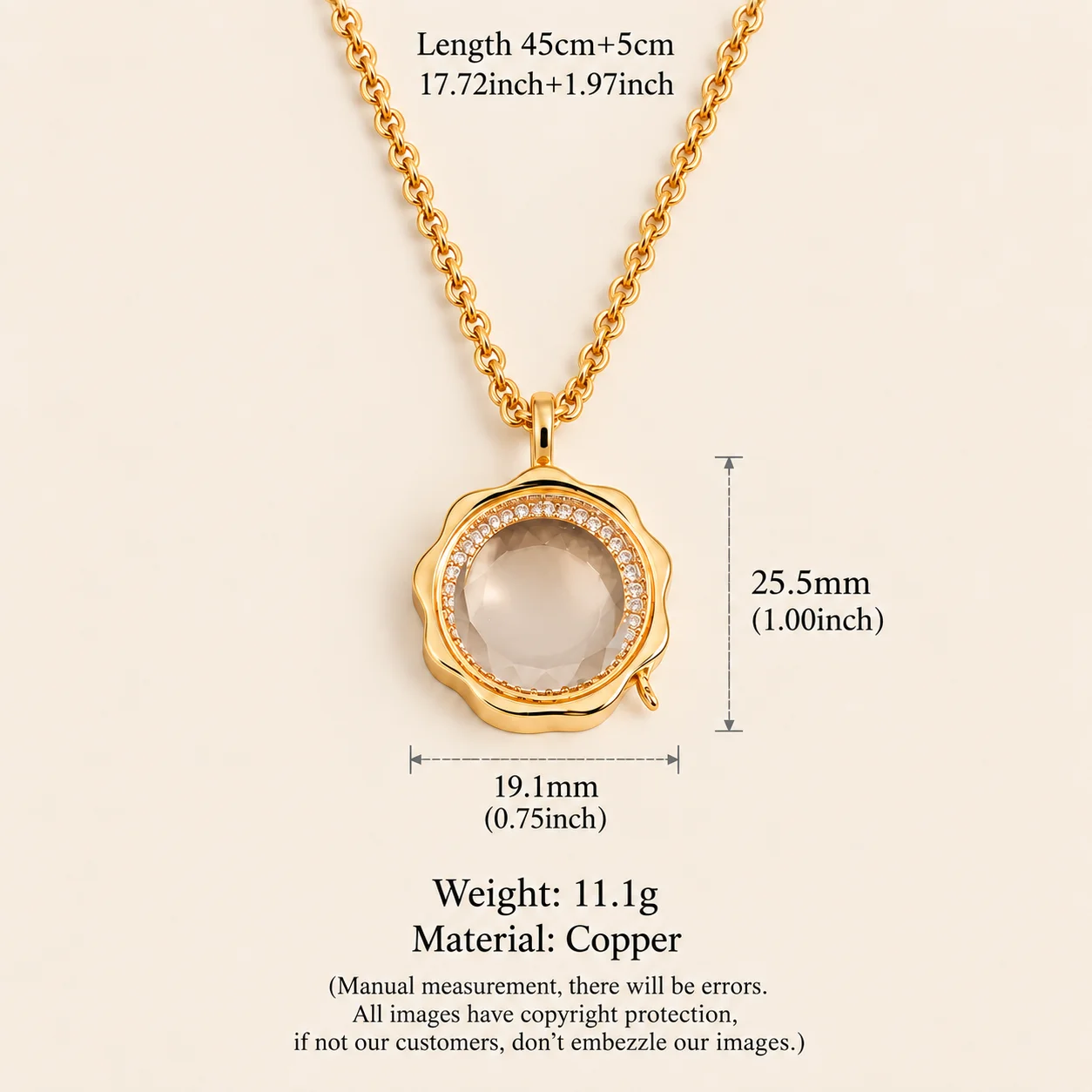 Modische und trendige, unregelmäßig herzförmige, quadratische, auf- und zuklappbare Box, DIY-Halskette, Schmuck für Damen – Detail 7