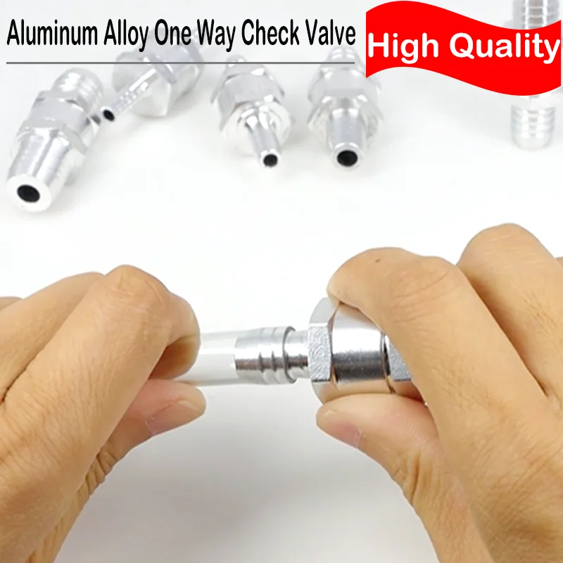 Aluminum Alloy One Way Fuel Check Valve 6/8/10/12/14/16mm 6 Sizes Non Return Valve Fit Motorcycle Carburetor Fuel Pipe