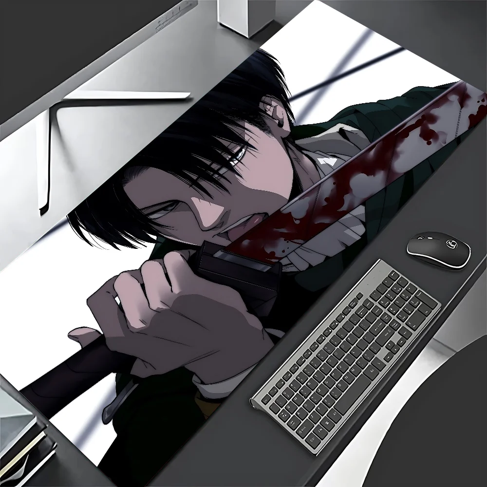 A-Attack On T-Titan Levi Mousepad Mouse Pad Laptop Gaming Accessories Mousepad Large Desk Mat Computer Gamer Keyboard Rug Carpet