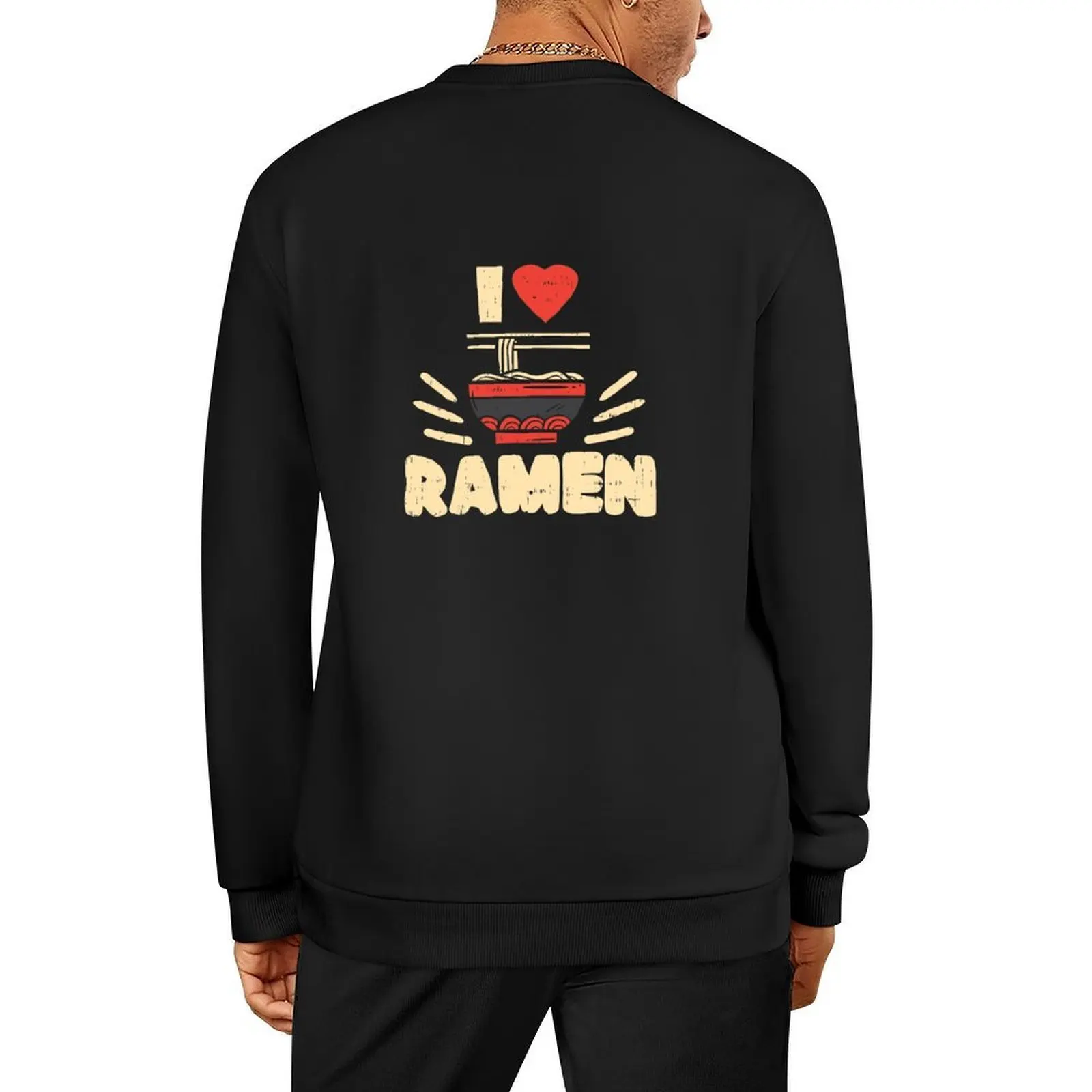 

I love ramen Pullover men's sweat-shirt set fashion men japanese style korean style clothes sports sweatshirt man