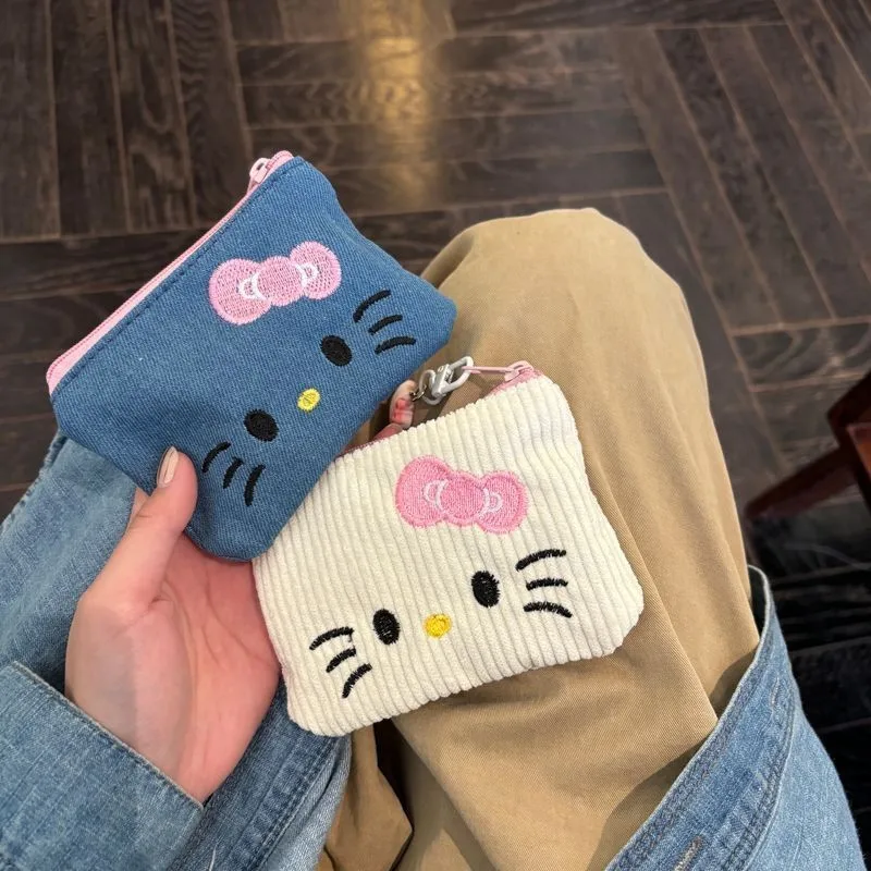 

Trendy Personality Cute Kitty Coin Purse Mini Key Bag Card Bag Students Carry Headphones and Lipstick Storage Small Bags