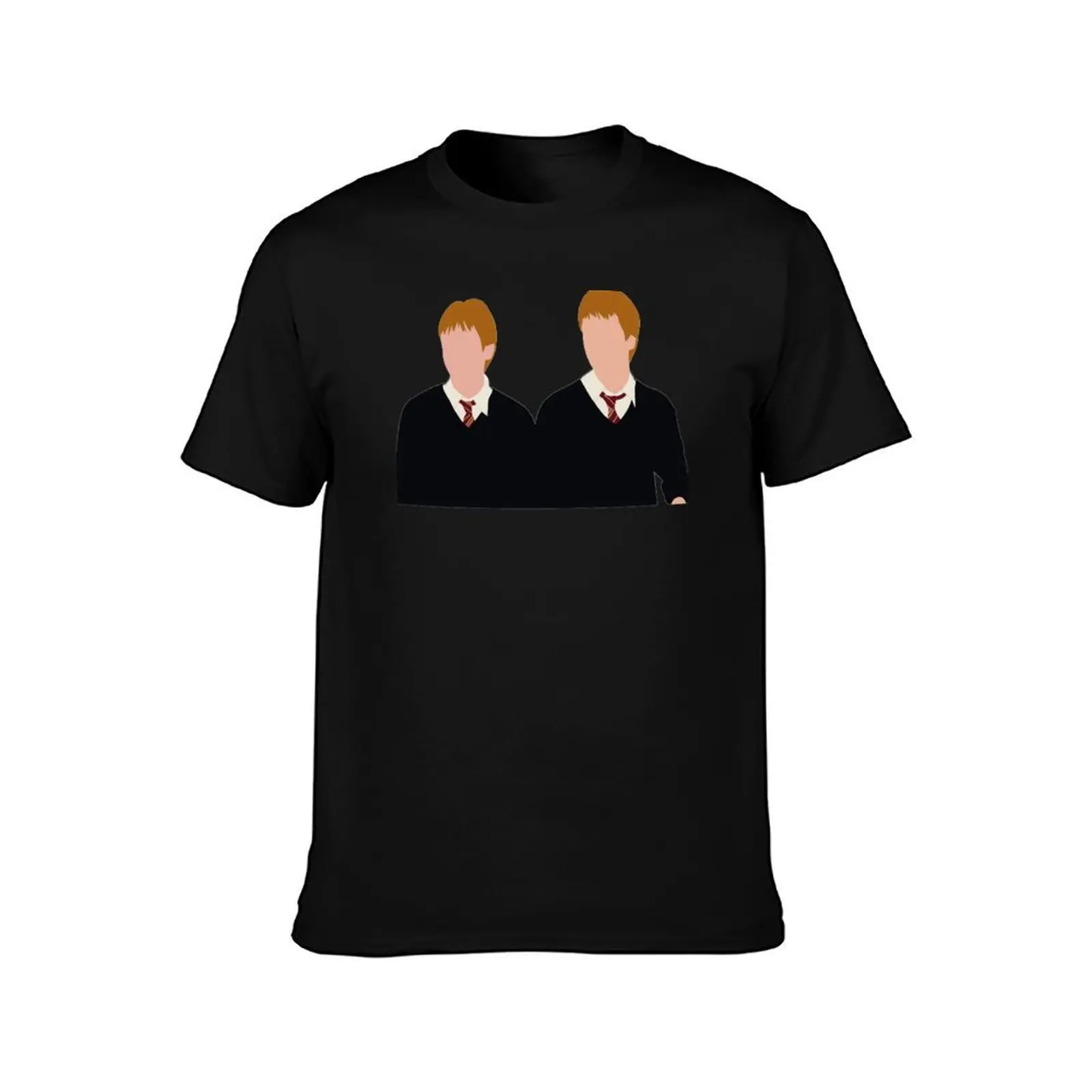 Fred And George Weasly T-Shirt, Summer Casual Cotton Tee, Oversized Streetwear Tops, Vintage Graphic Print, Unisex Men Women