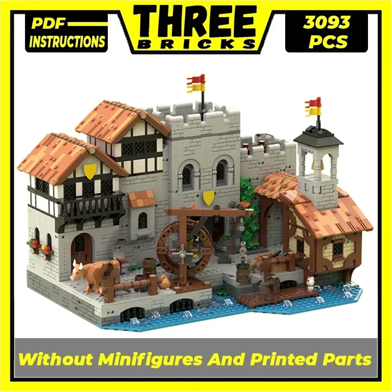 

Medieval Castle Model Moc Building Bricks Lion Knights' Harbor Technology Modular Blocks Gifts Christmas Toys DIY Sets Assembly