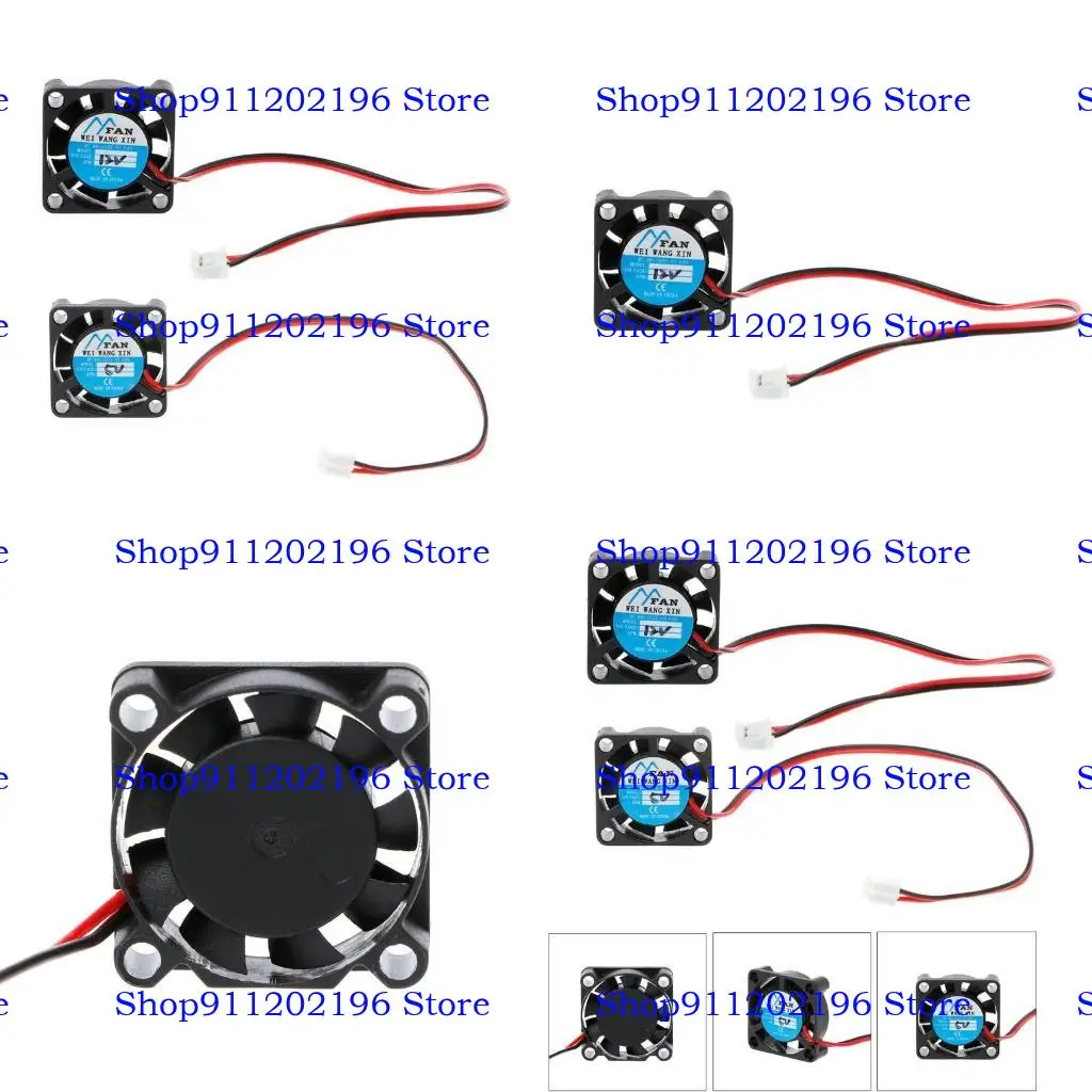 

11300RPM CPU Cooling Fan 2507 0.2A 25mm Brushless Sleeve Bearing Temperature Control Server Cooler Fans 2Pin
