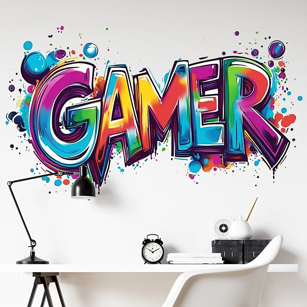2D Flat 1Pc Creative and Fun Graffiti Art Themed Wall Sticker, Featuring Personalized 