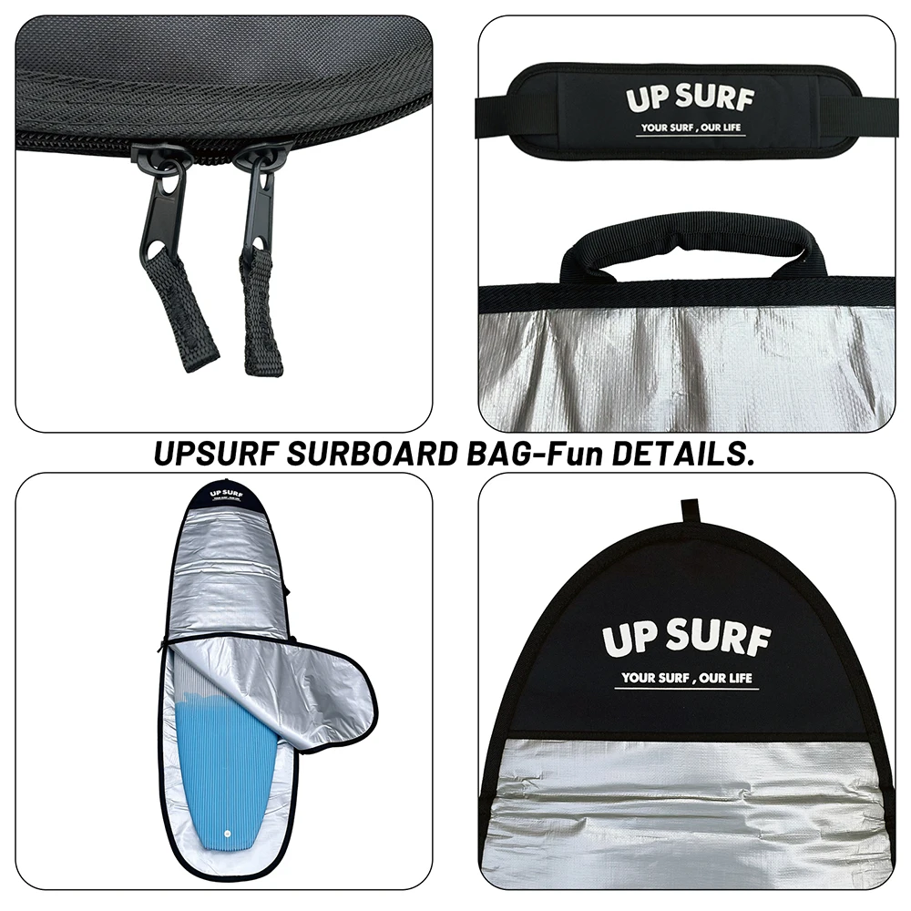 Borsa per tavola da surf borsa da viaggio protettiva per Shortboard di alta qualità 7.0/7.6/8.0 borsa per tavola Wakesurf facile da trasportare con cinturino