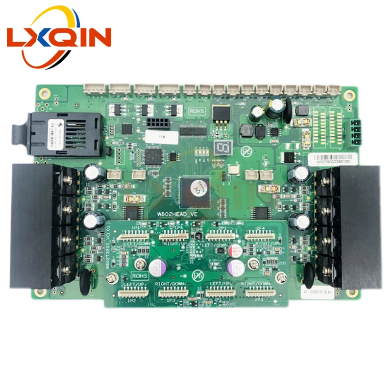 LXQIN i3200 double head Wellprint UV carriage board W802HEAD-VE optical fiber version for Epson i3200 double head board