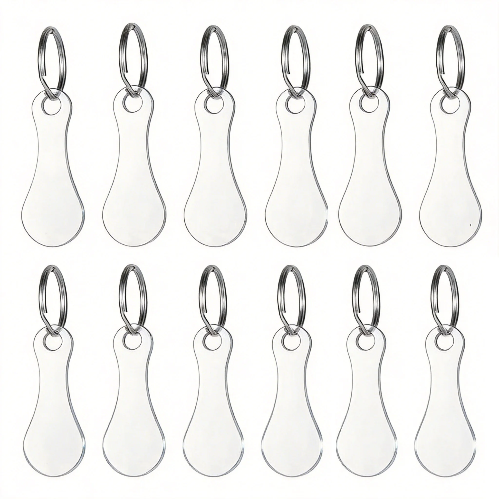 3/6PCS Metal Shopping Cart Tokens Trolley Token Key Ring Decorative Keychain Multipurpose Shopping Portable For Home Outdoor image 3