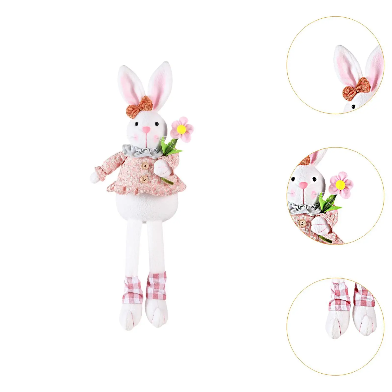 Regalo decorativo per gli amici del giocattolo della peluche del coniglietto pasquale carino per l'auto del letto dell'ufficio