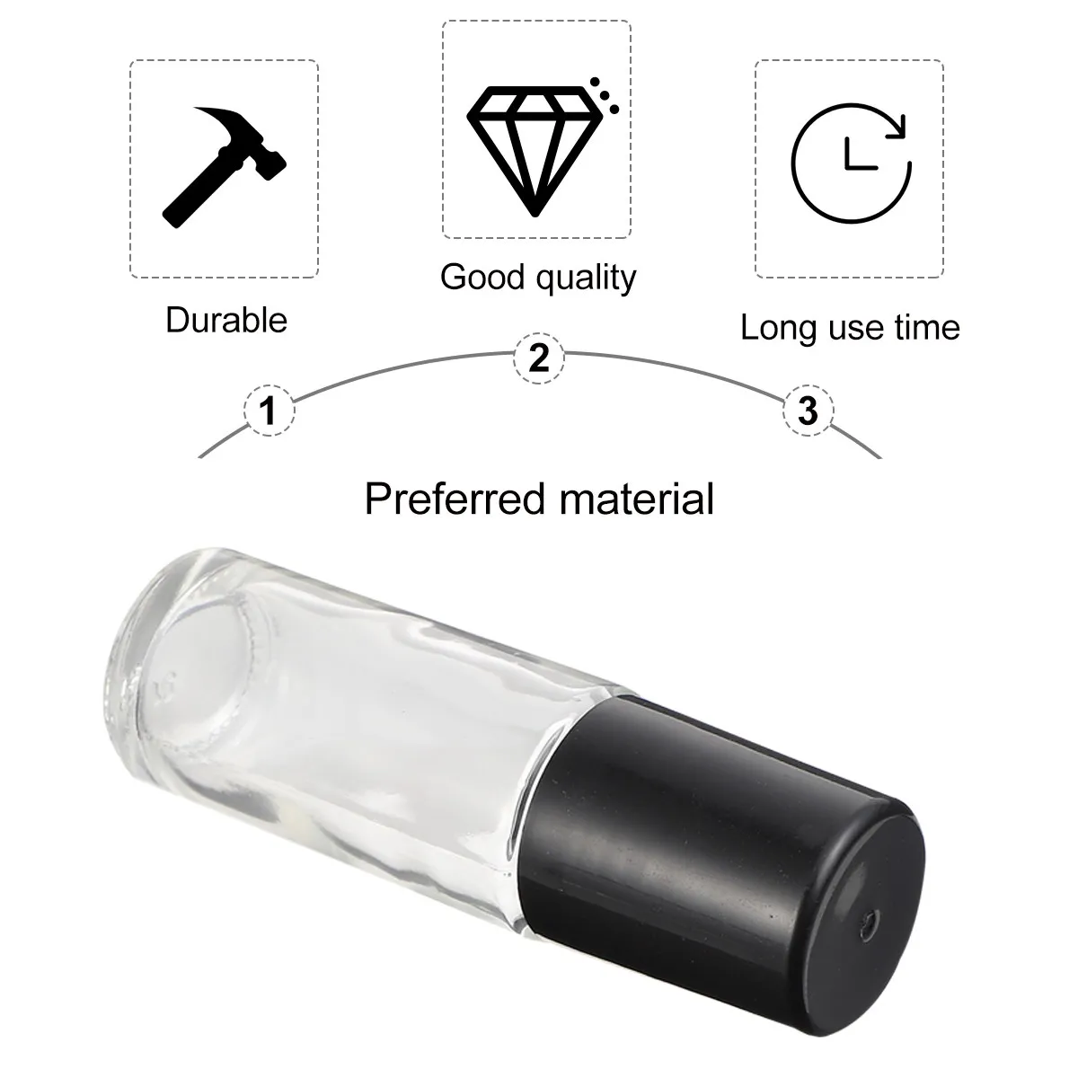 6pcs-massage-roll-on-bottle-leakproof-refillable-portable-white-glass-essential-oil-container-for-travel-cosmetics