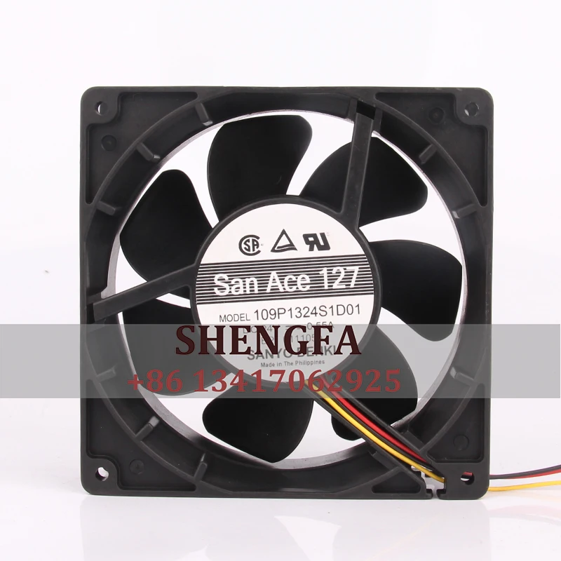 

SANYO Case Fan 109P1324S1D01 127*127*38MM 0.55A 24V 12738 Double Ball Inverter Cooling Fan