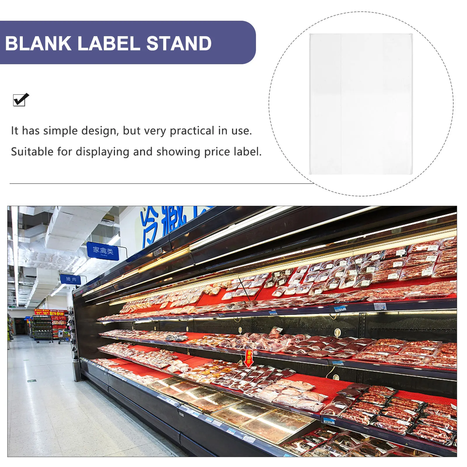 5 Sets Acrylic Price Tags Clear Retail Label Holders Shelf Sticker Transparent Display Boards Storage Pricetag