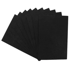 10 Pcs Flash Shimmer Cardstock A4 DIY Craft Sponge Papers Black Glitter Non-adhesive Multifunction Sheet