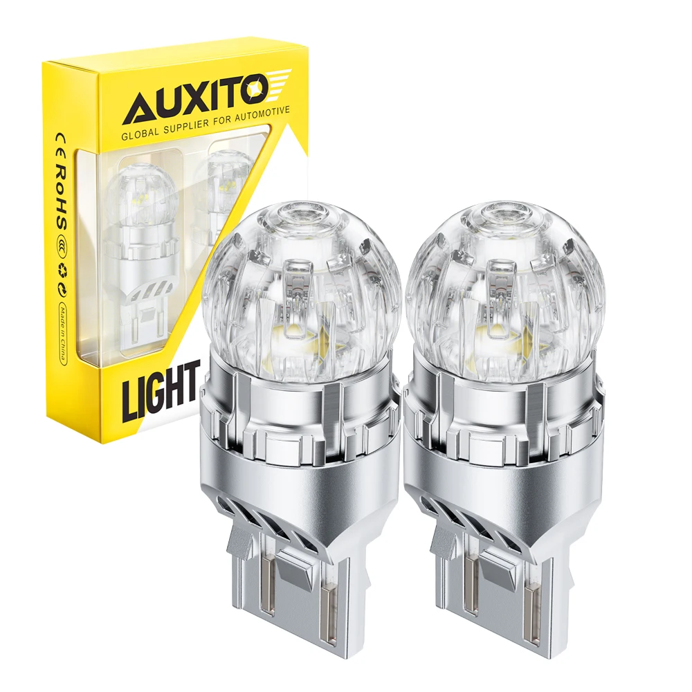 AUXITO 2Pcs T20 7443 W21/5W LED Bulb Canbus 6500K White Red AMber Yellow DRL Car Parking Light Daytime Running Lamp Signal Lamp