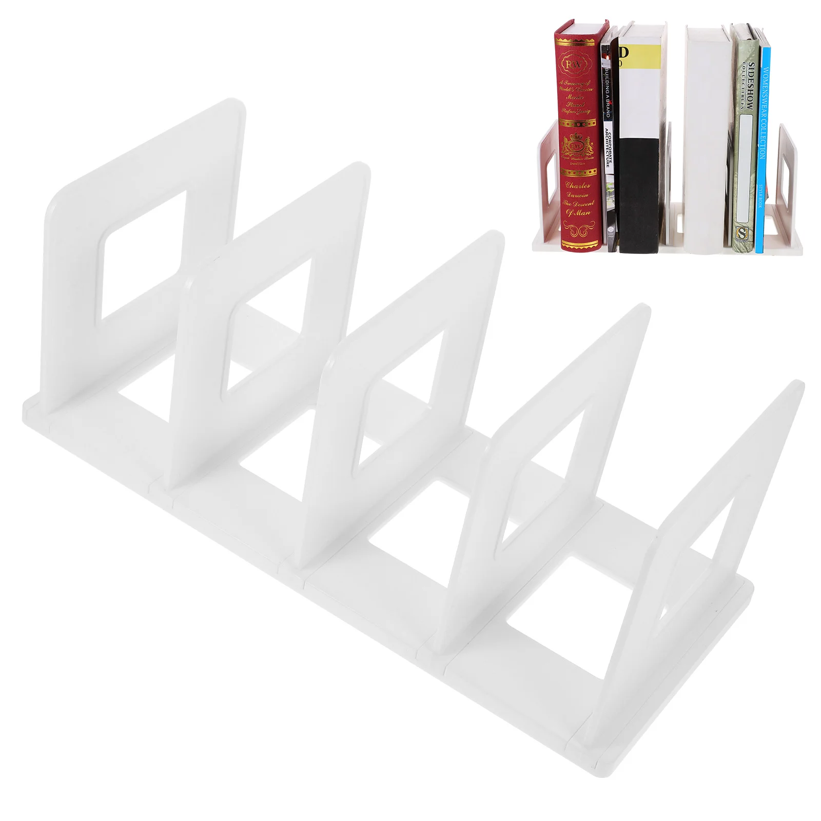 

Divider Bookends Shelves Reading Binder Storage Plastic Bookstand Desk Organizer for File Magazine Files Office Desktop