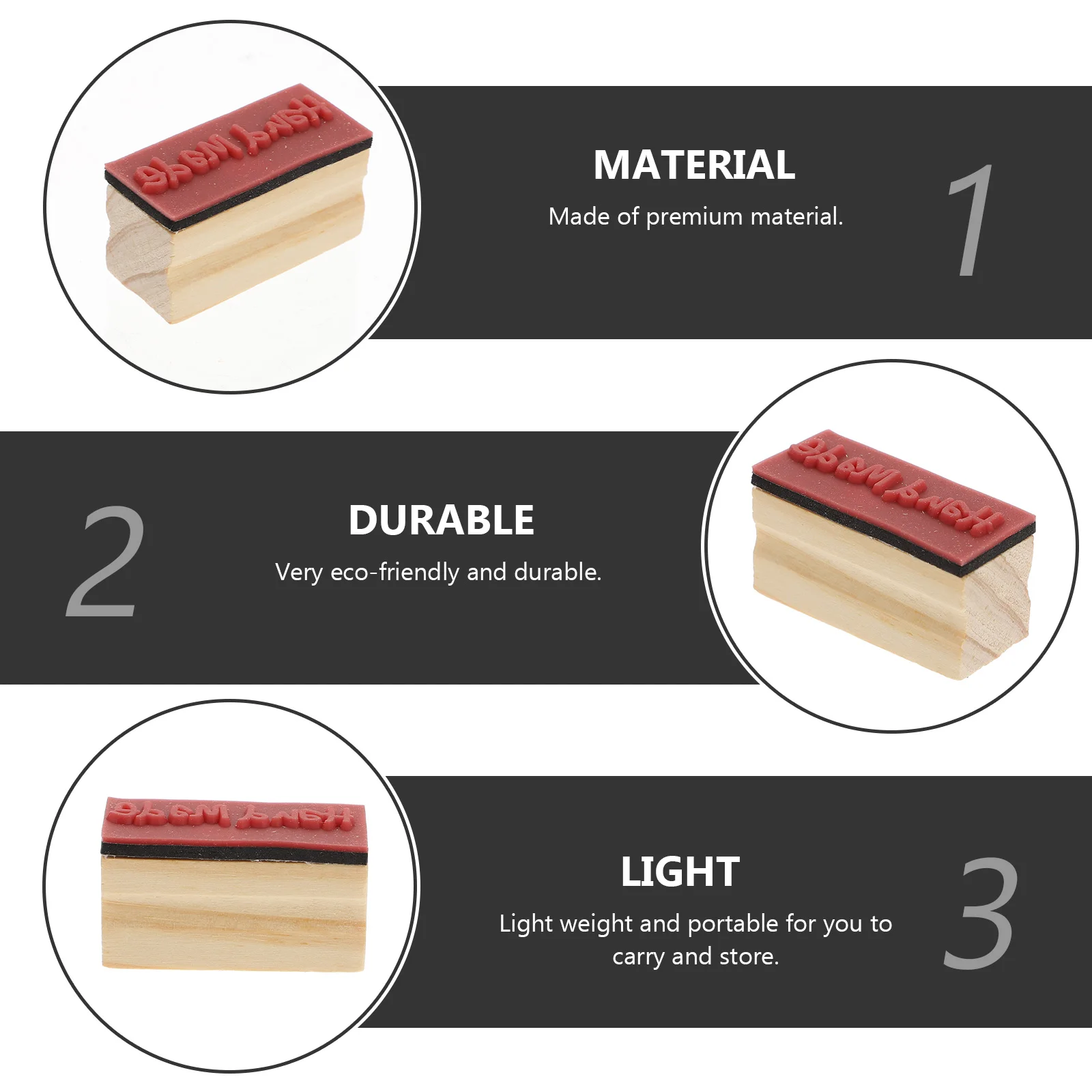 

2Pcs Wooden Stamps Creative Eco-Friendly Durable Lightweight for Stationery DIY Craft Diary Planner Scrapbook Seals Vintage