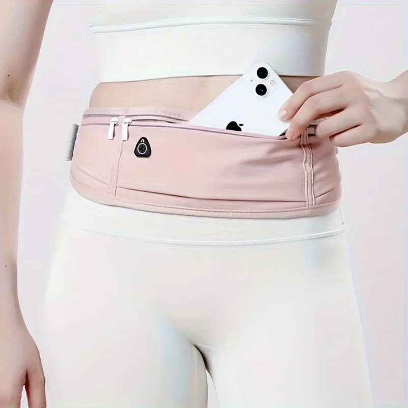 1 Lightweight Elastic Running Fanny Pack for Men and Women, Compact Sports Phone Pouch with Zipper Closure, Durable Polyester