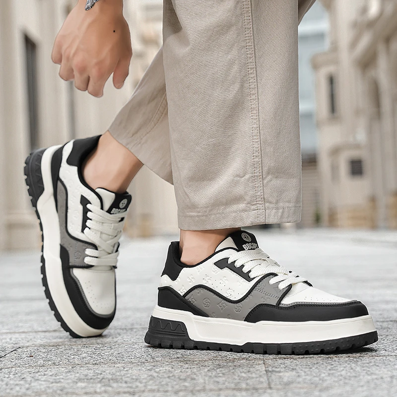 أحذية رجالية راقية، خريف 2025 أحذية عصرية جديدة متعددة الاستخدامات، أحذية رياضية بنعل سميك على الطراز الكوري، أحذية رياضية عصرية منخفضة الارتفاع #5