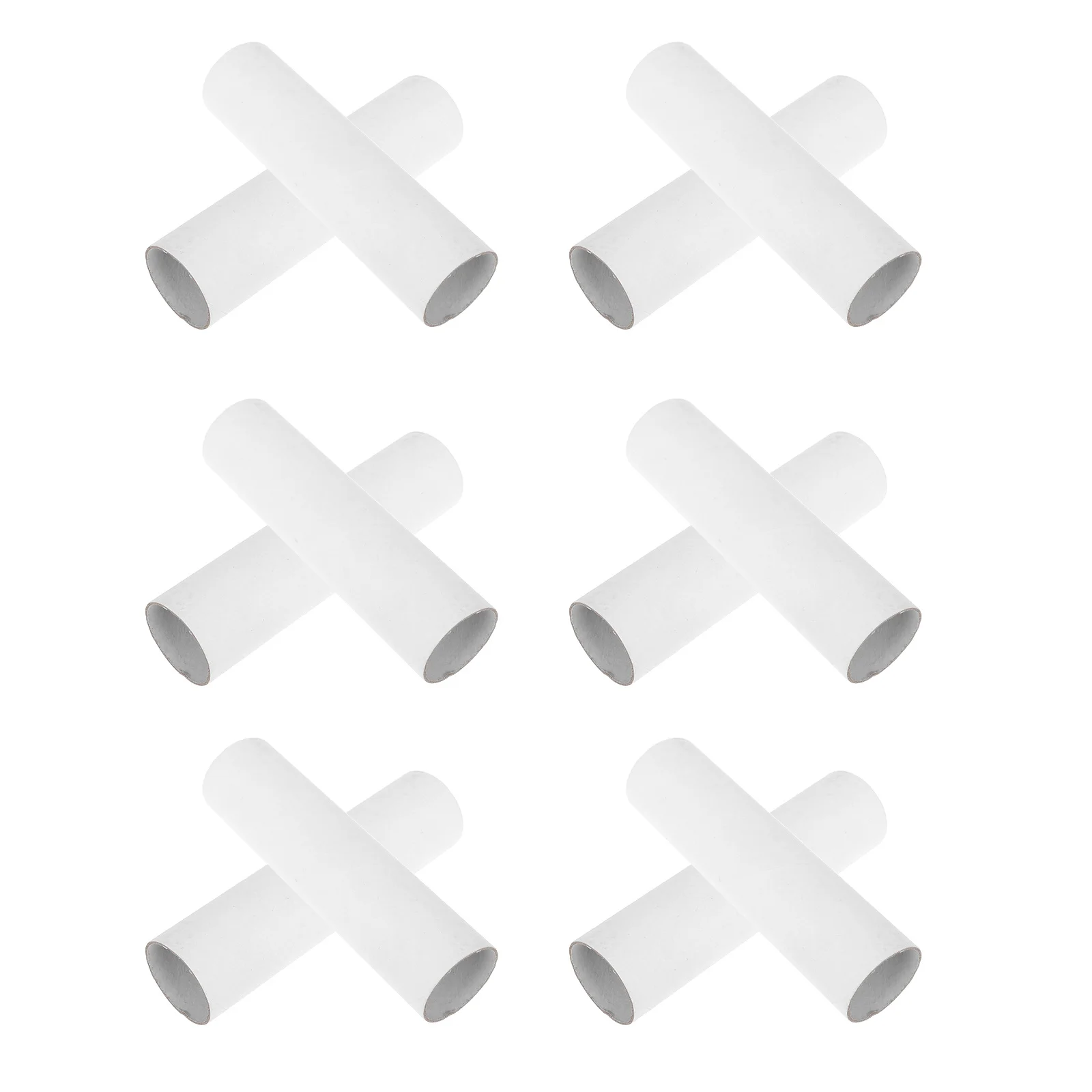 

12 Pcs Small Tubes for Art Paintings Manual Drawings White Thin Cardboard Craft