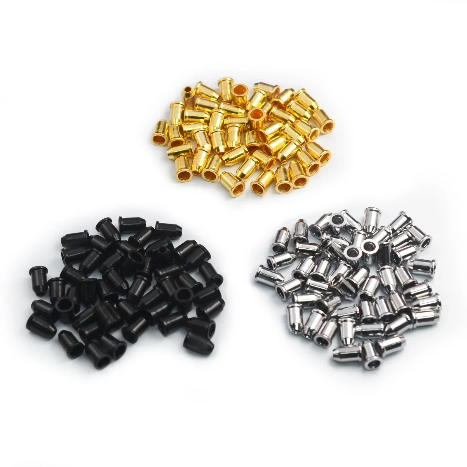 60Sets Electric Guitar String Mounting Ferrules Bushing Set Guitar Bridge String Retainer