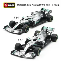 Bburago 1:43 Mercedes Benz 2019 W10 F1 Formula Static Die Casting Alloy Model Racing Car # 44 # 77 Collection Gift Toy