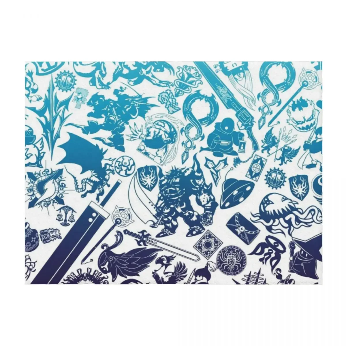 

Moogle-verse (blue) Throw Blanket Hair cosplay anime Weighted Giant Sofa Blankets