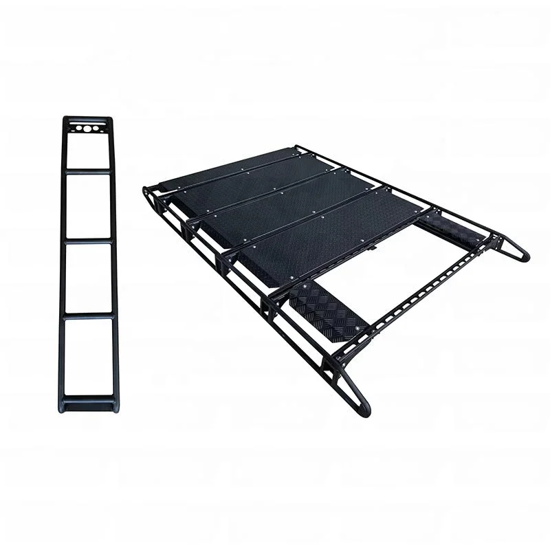 Car Parts Stainless Steel W463 Roof Luggage Rack with Rear Ladder Step with Sunroof for G Class W463 1990~2018
