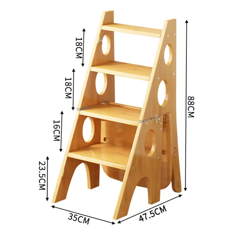 MultiFunction Folding Stool Thickened Step Ladder Chair Portable and Light Luxury Design for Versatile Use