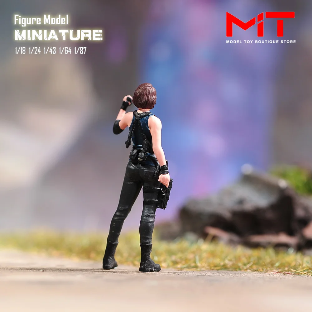 رسمت المنمنمات 1/87 1/64 1/43 1/24 1/18 الشعر القصير النساء مغامرة الوقت دمية صغيرة نموذج المشهد الدعامة ديكور تمثال ديوراما
